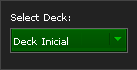 Lista Select Deck com deck selecionado