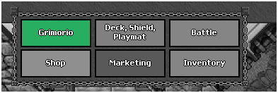 Bot&otilde;es principais do cliente: Grim&oacute;rio em destaque